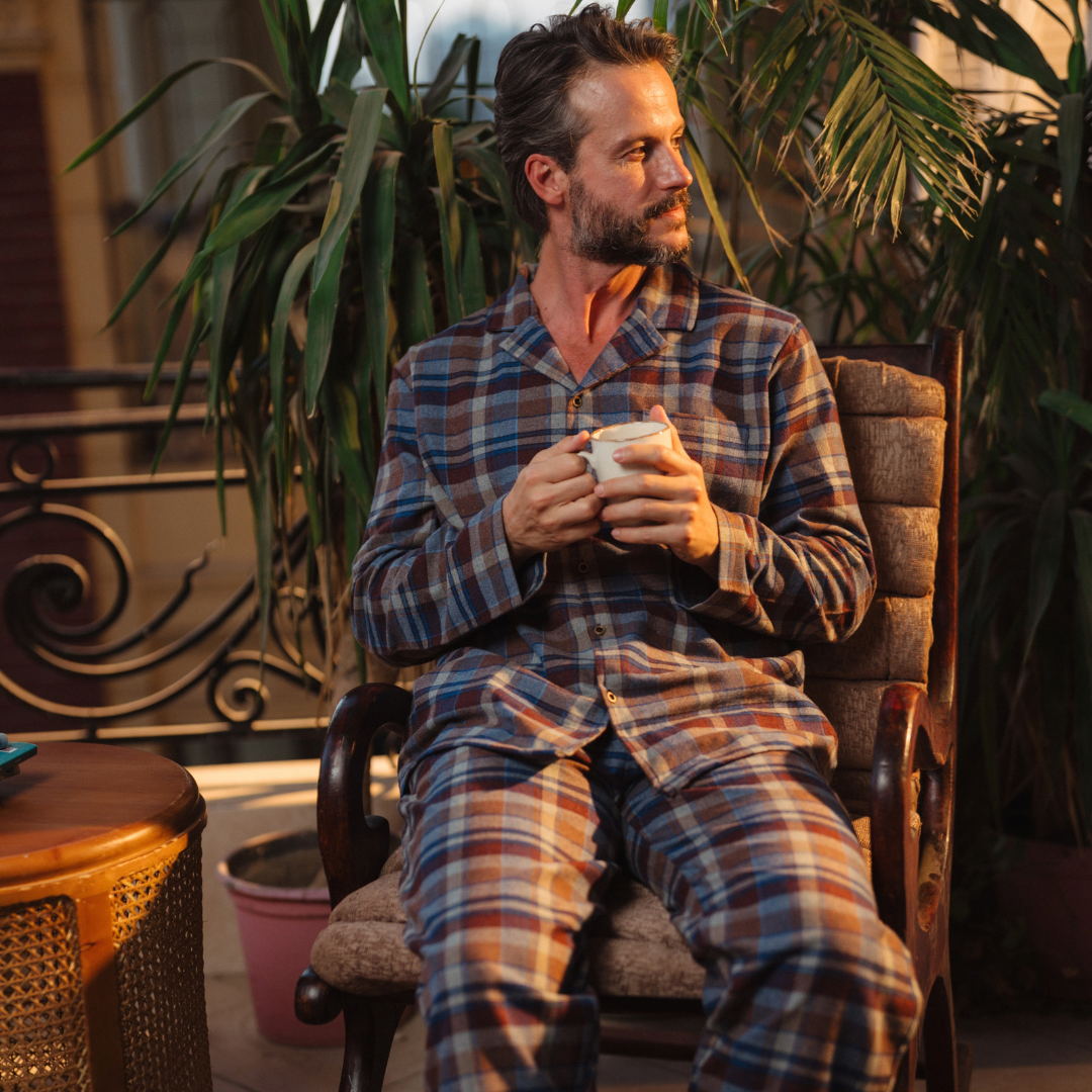 Moody plaid classic button up pajama