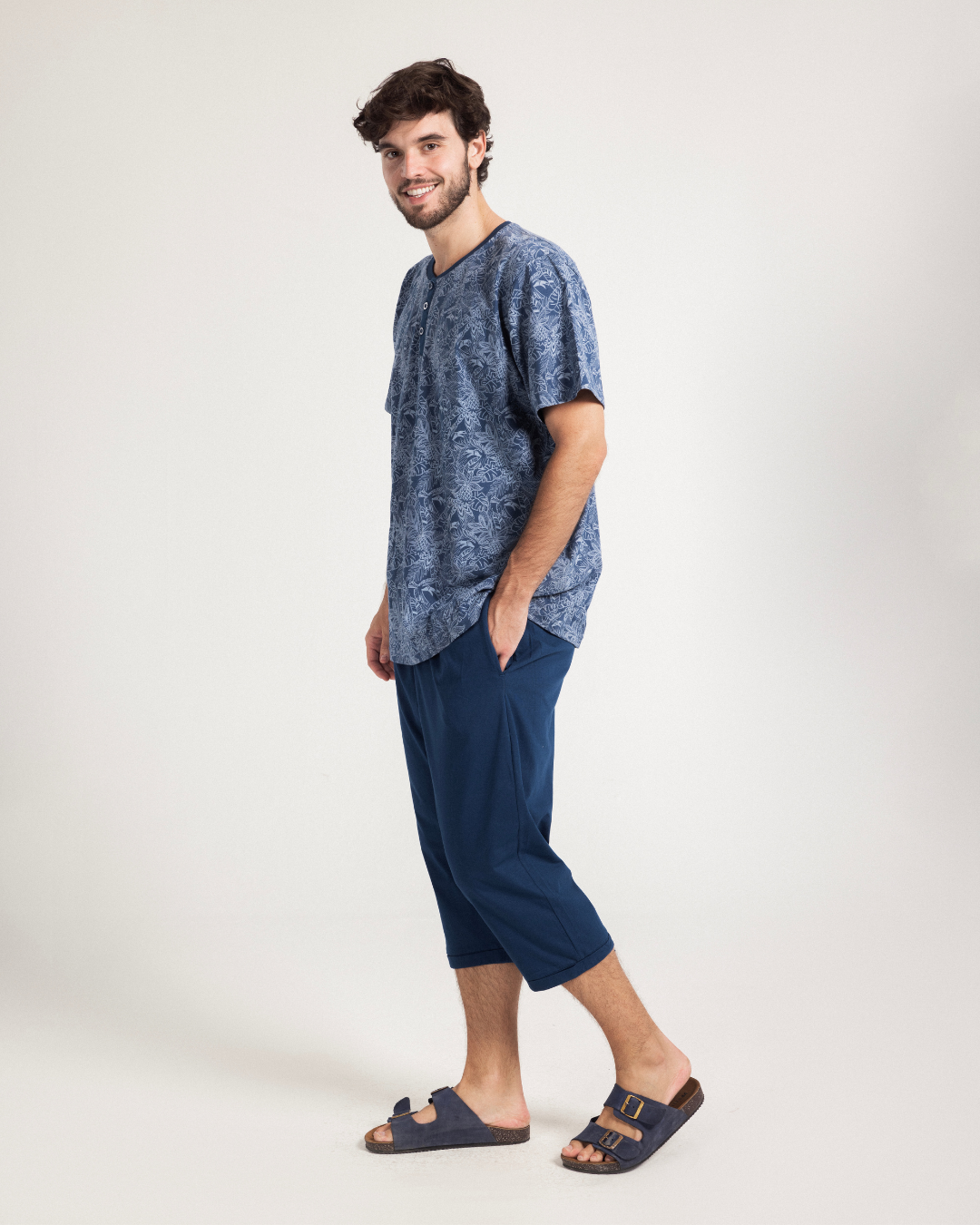 Summer vibes 2 بيجاما رجالي نص كم بنتاكور