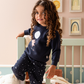Shoot for the moon baby girls' melton cotton pajamas