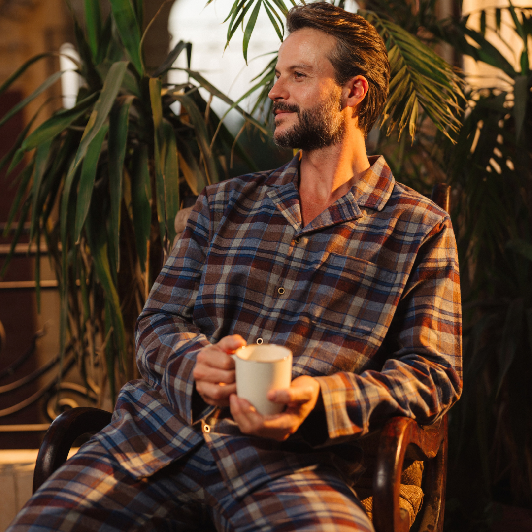 Moody plaid classic button up pajama