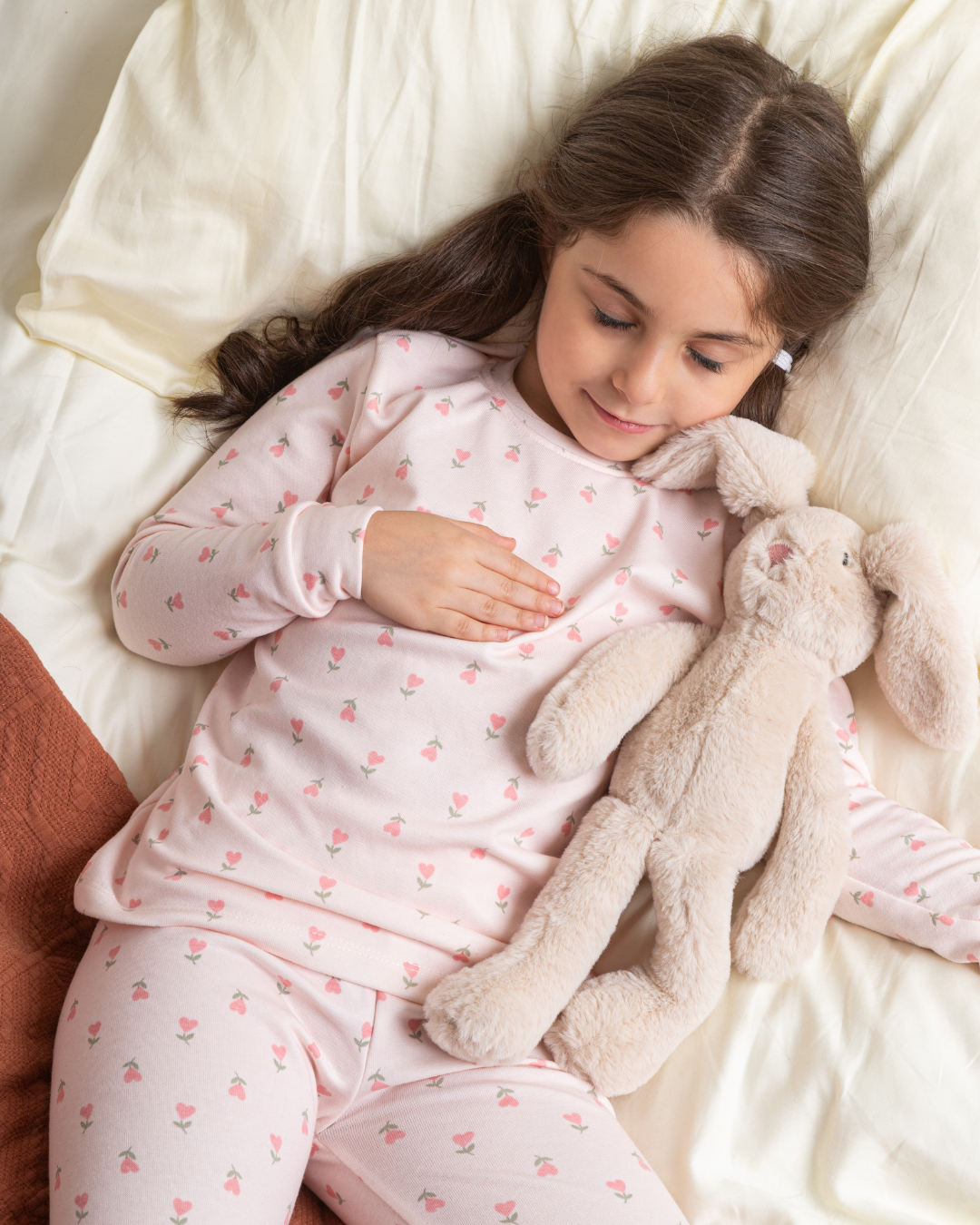 Girls' thermal Set heart roses Pattern