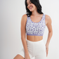 2S soft bra, wide strap, printed