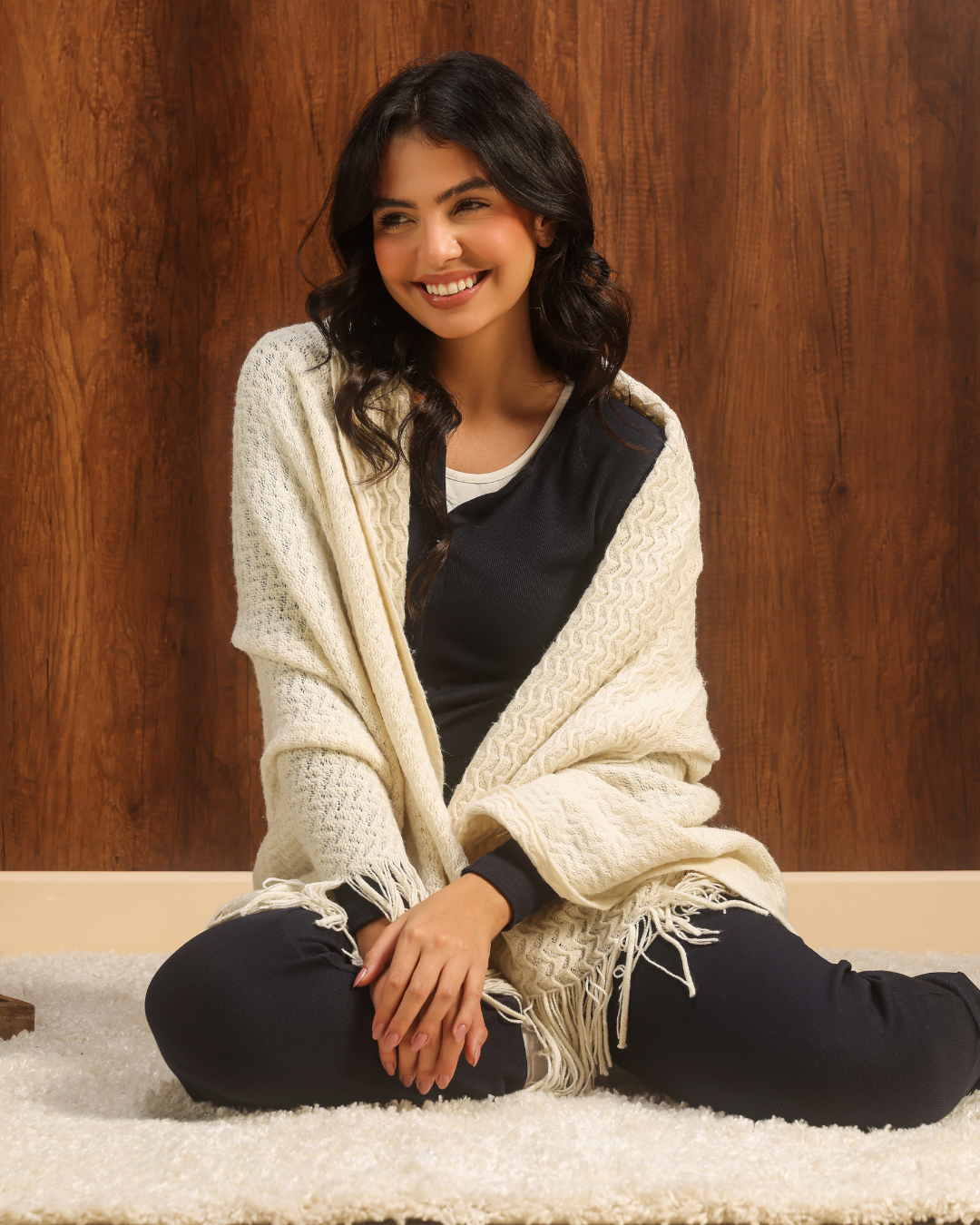 Ribbed Button-Front Pajamas
