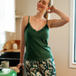 Satin Pants Pajama with Flowers