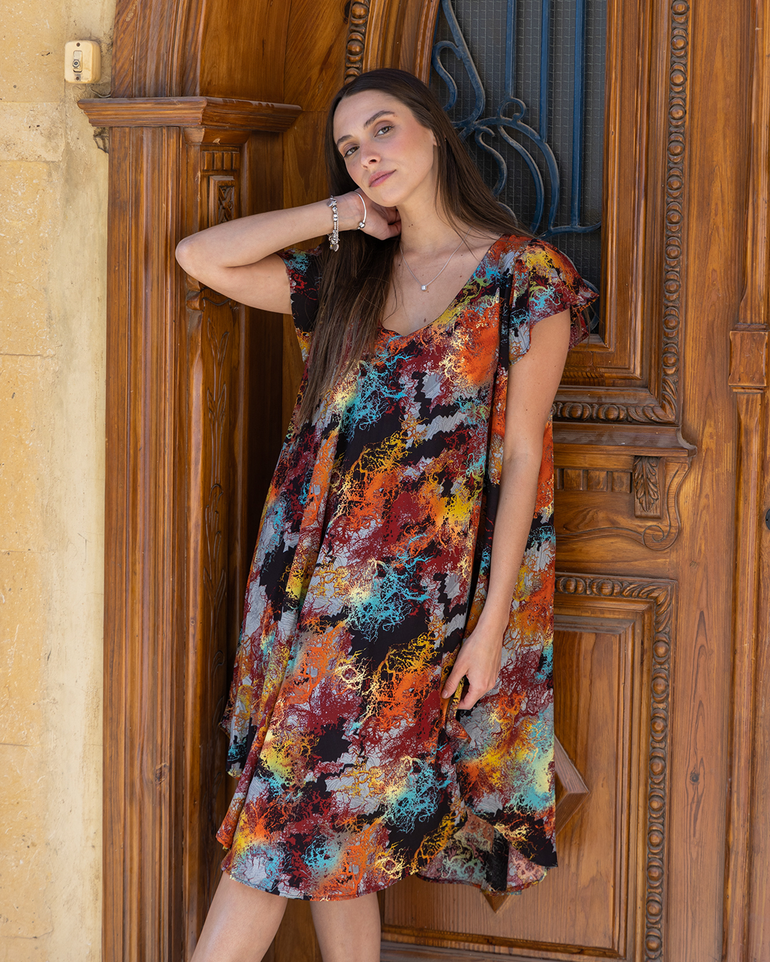 Short viscose shirt 87