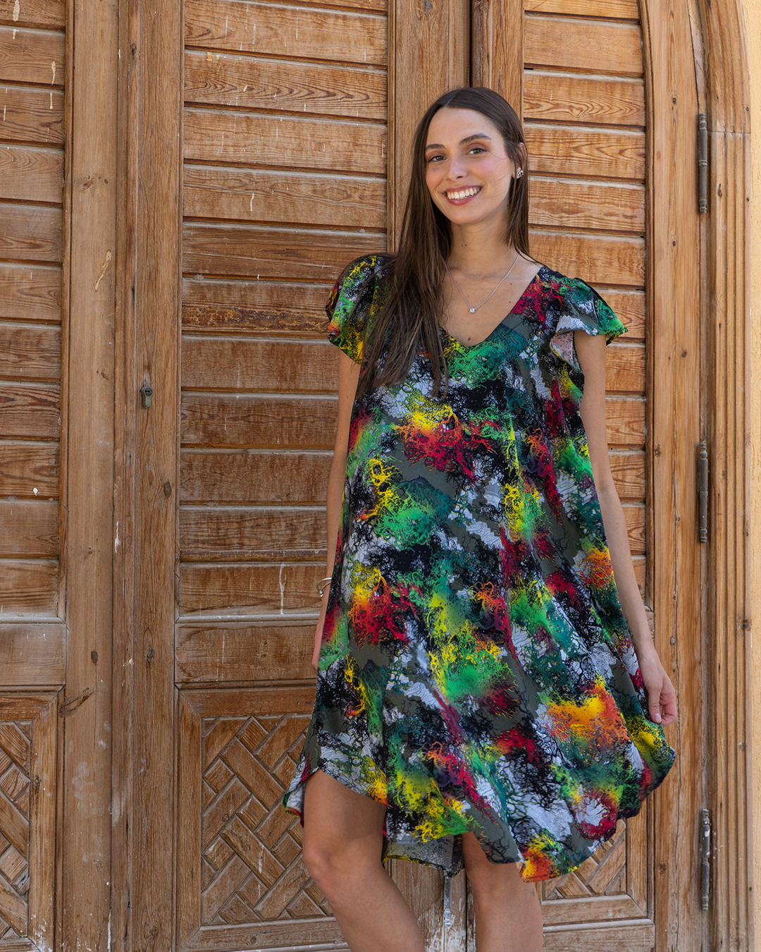 Short viscose shirt 87