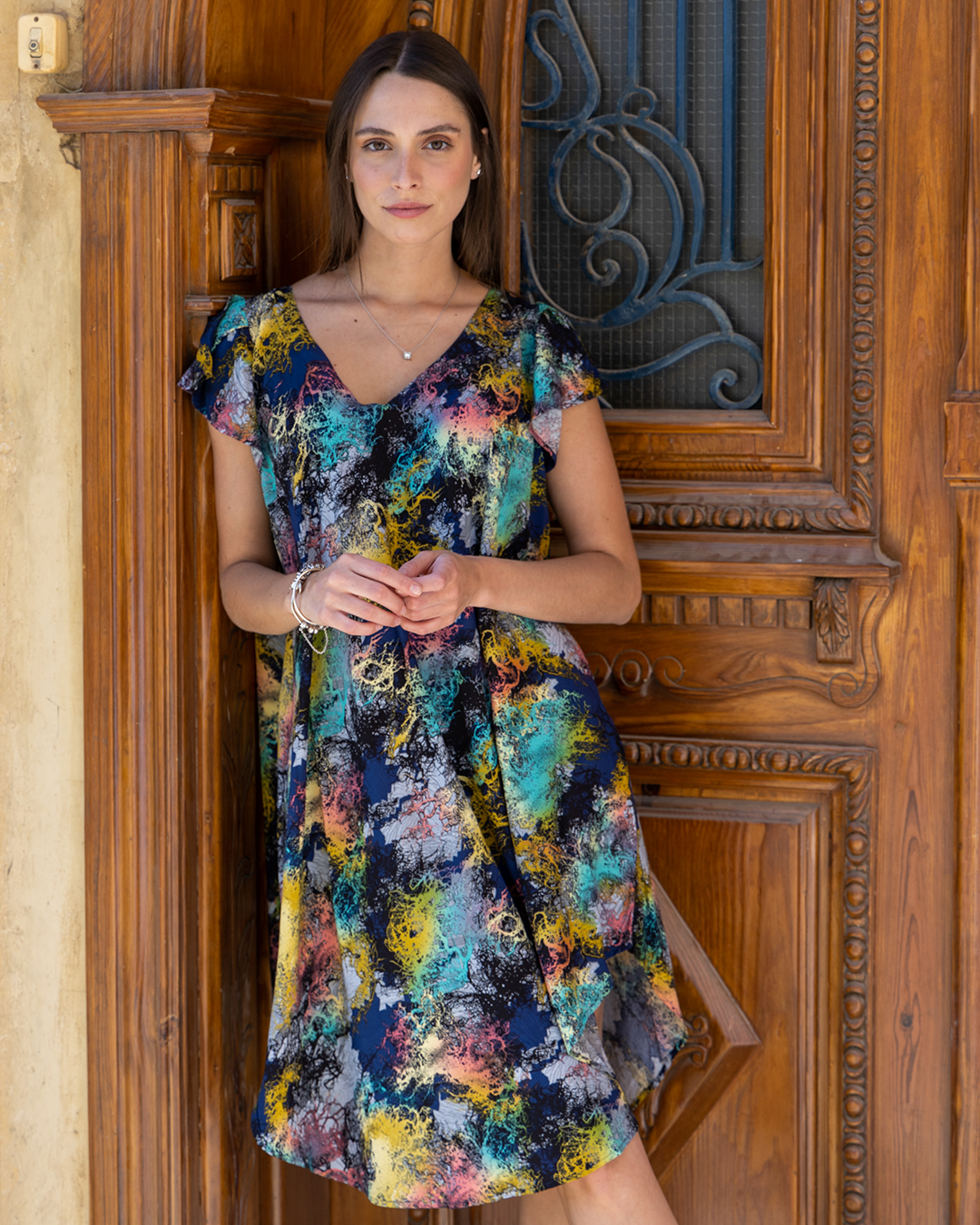 Short viscose shirt 87