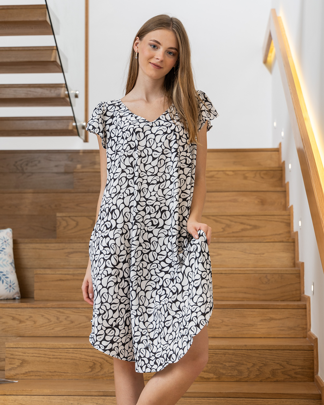 119 قميص فسكوز قصير