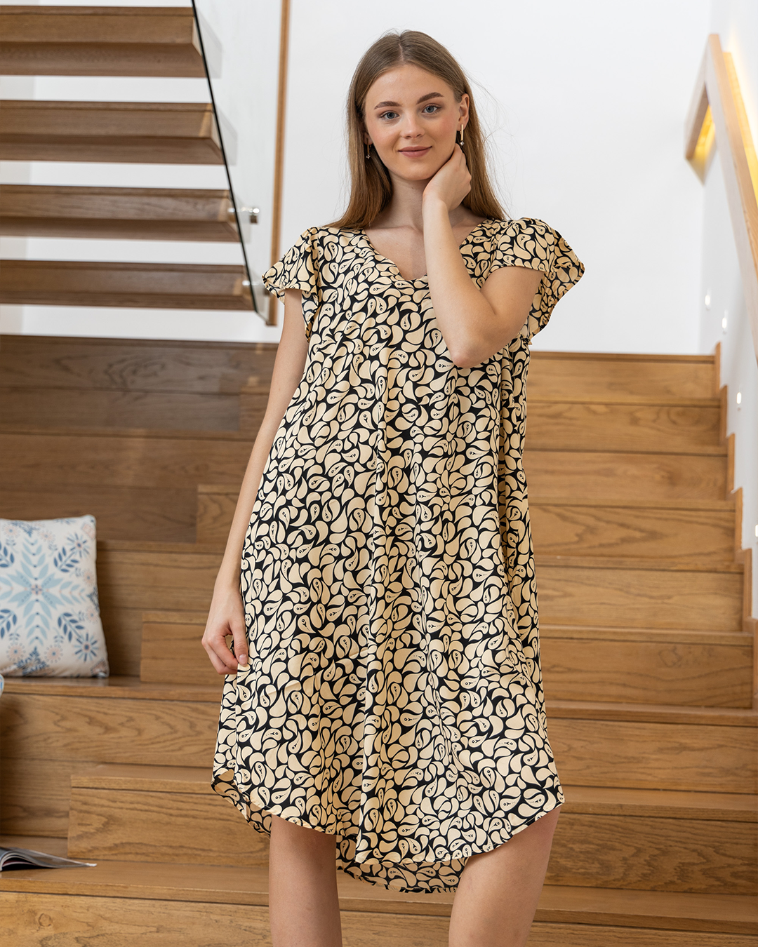 119 قميص فسكوز قصير