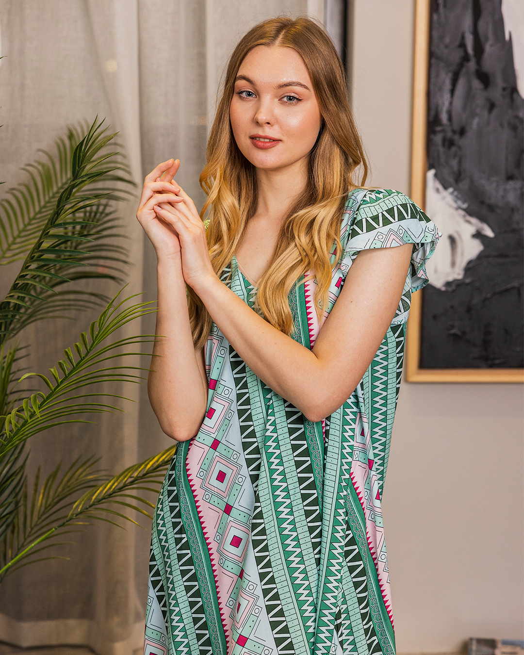 Short viscose shirt 122