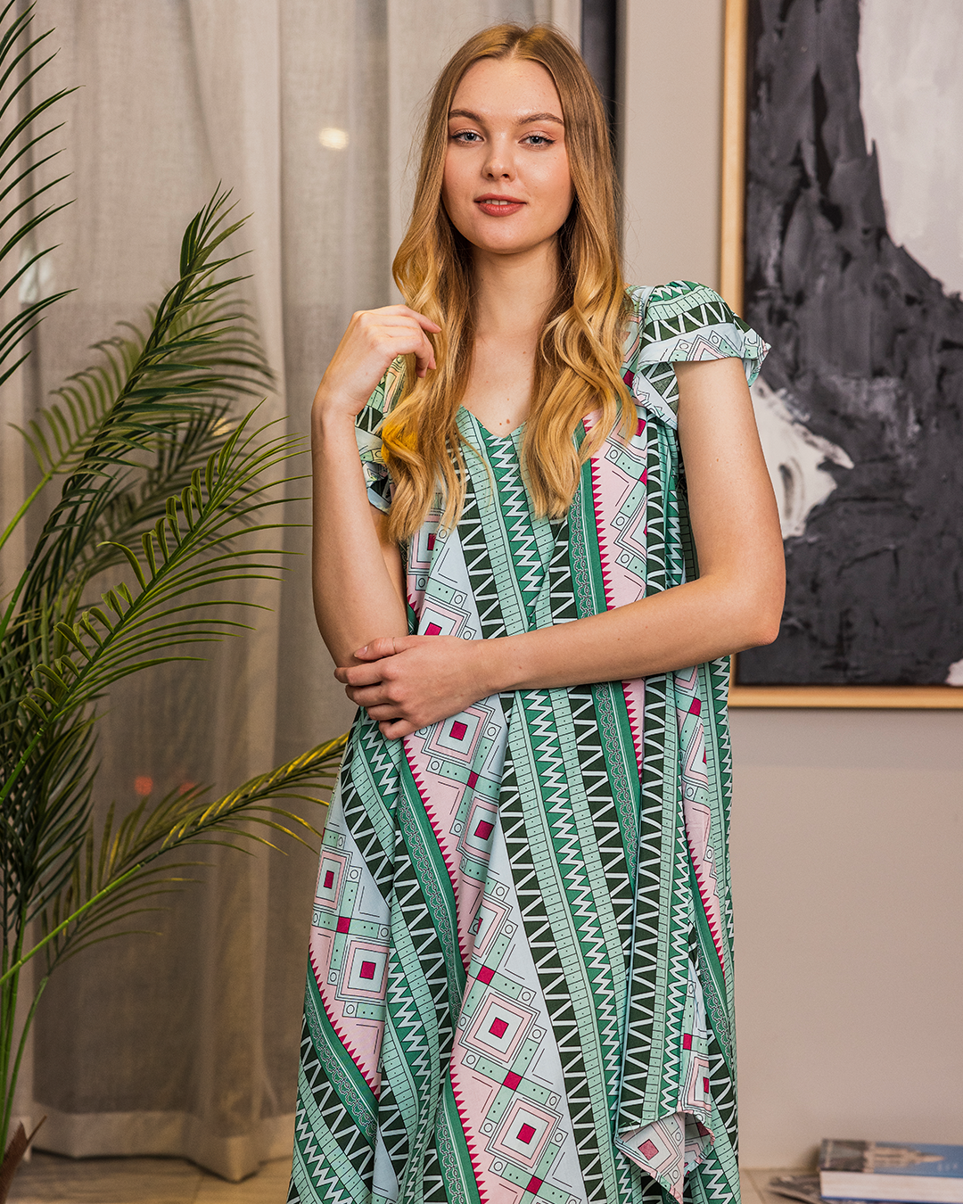 Short viscose shirt 122