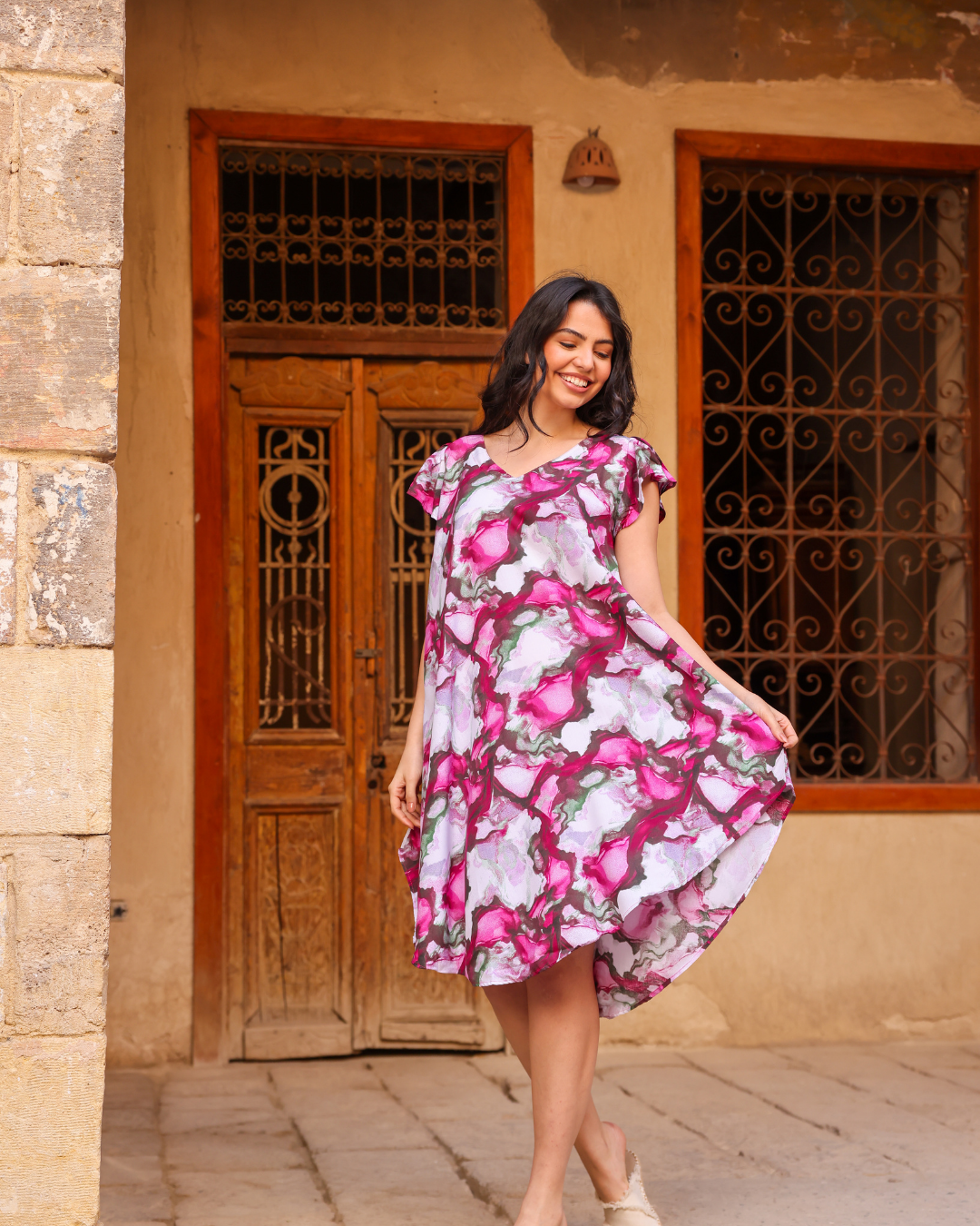 134 قميص فسكوز قصير