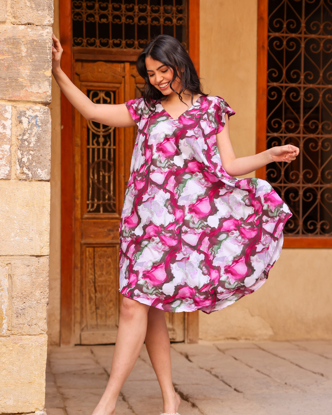 134 قميص فسكوز قصير