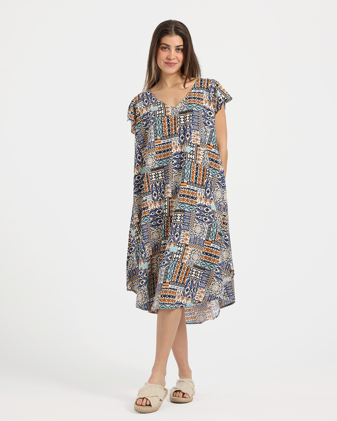 قميص فسكوز قصير مروحه 758