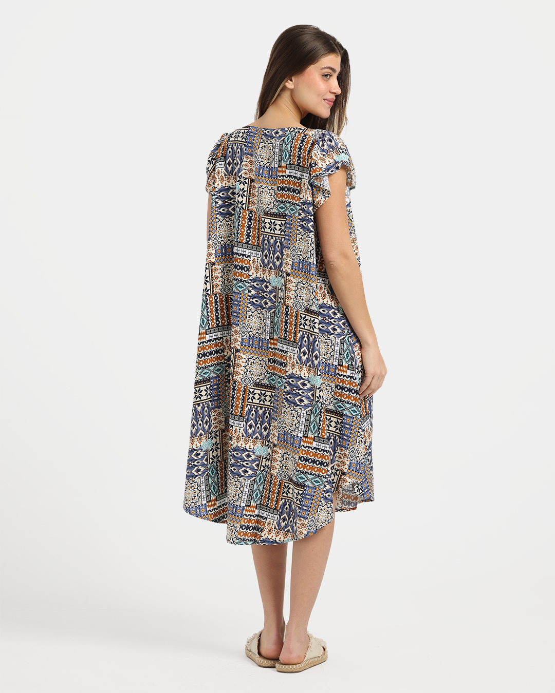 قميص فسكوز قصير مروحه 758