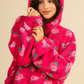 Big Colorful Roses Women Wearable Blanket