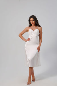 LD قميص نوم حريمي طويل و شيفون من الجنب