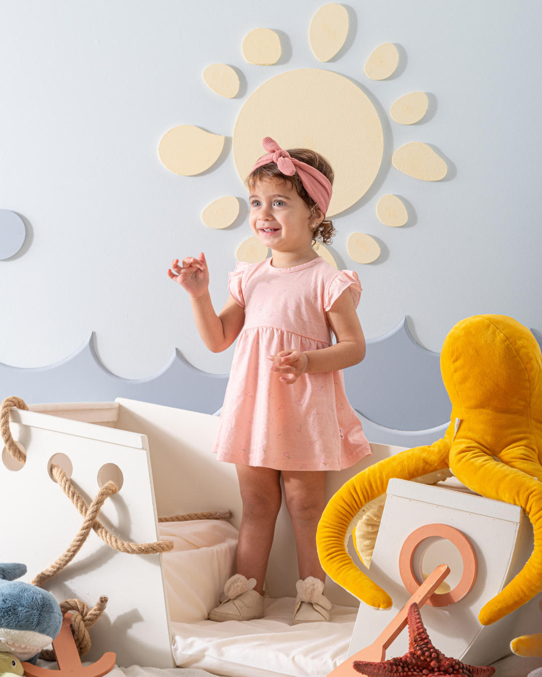 Mother's day flowers baby girls dress