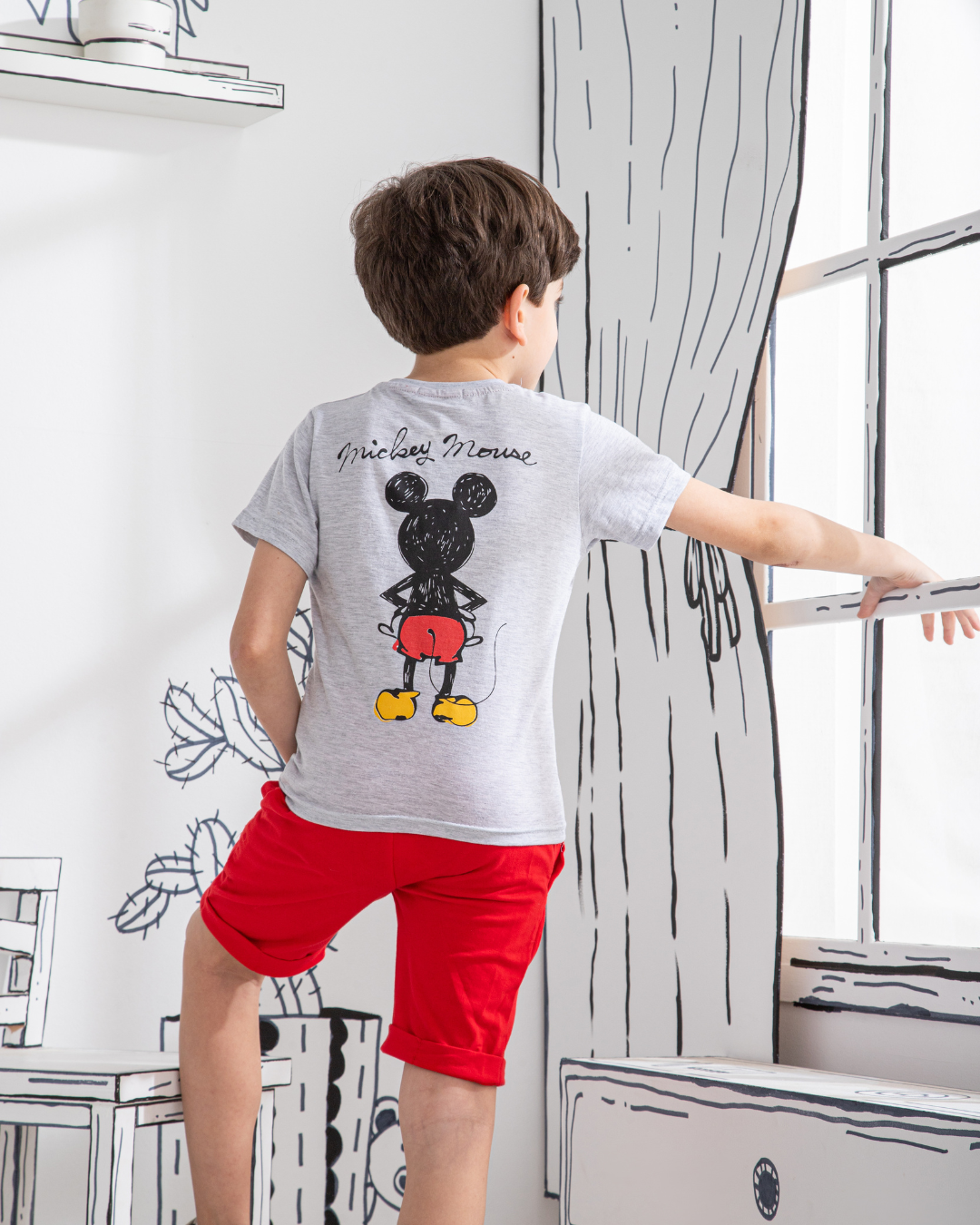 Mickey Mouse بيجاما أولادي نُص كُم