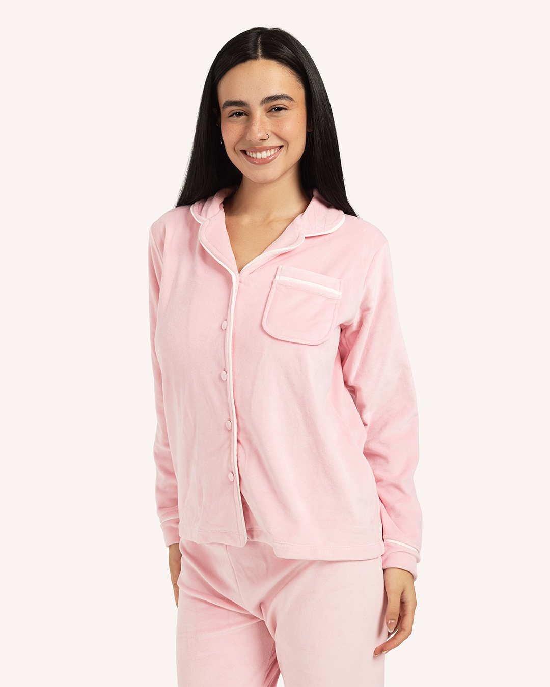 Plain classic women's pajamas