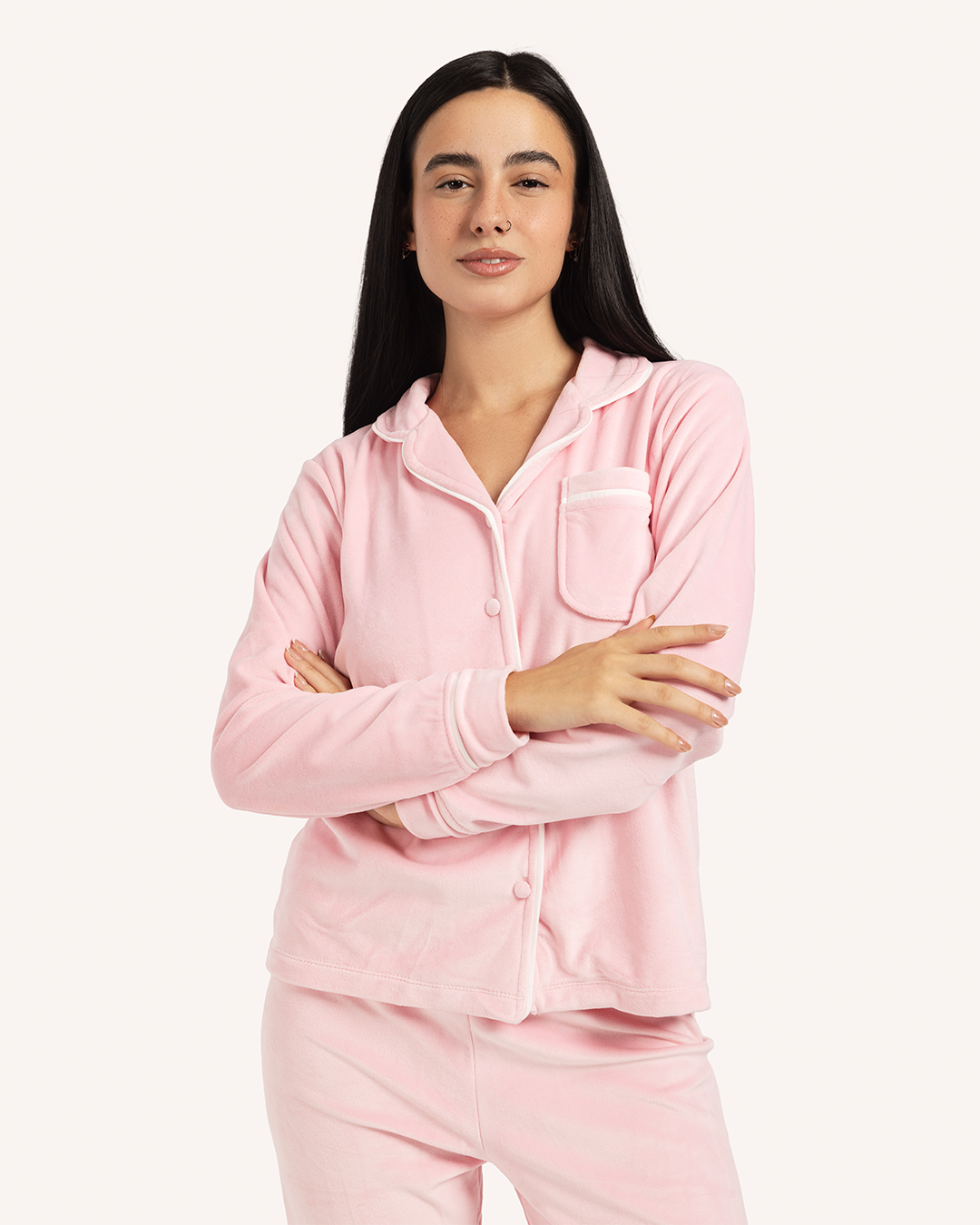 Plain classic women's pajamas