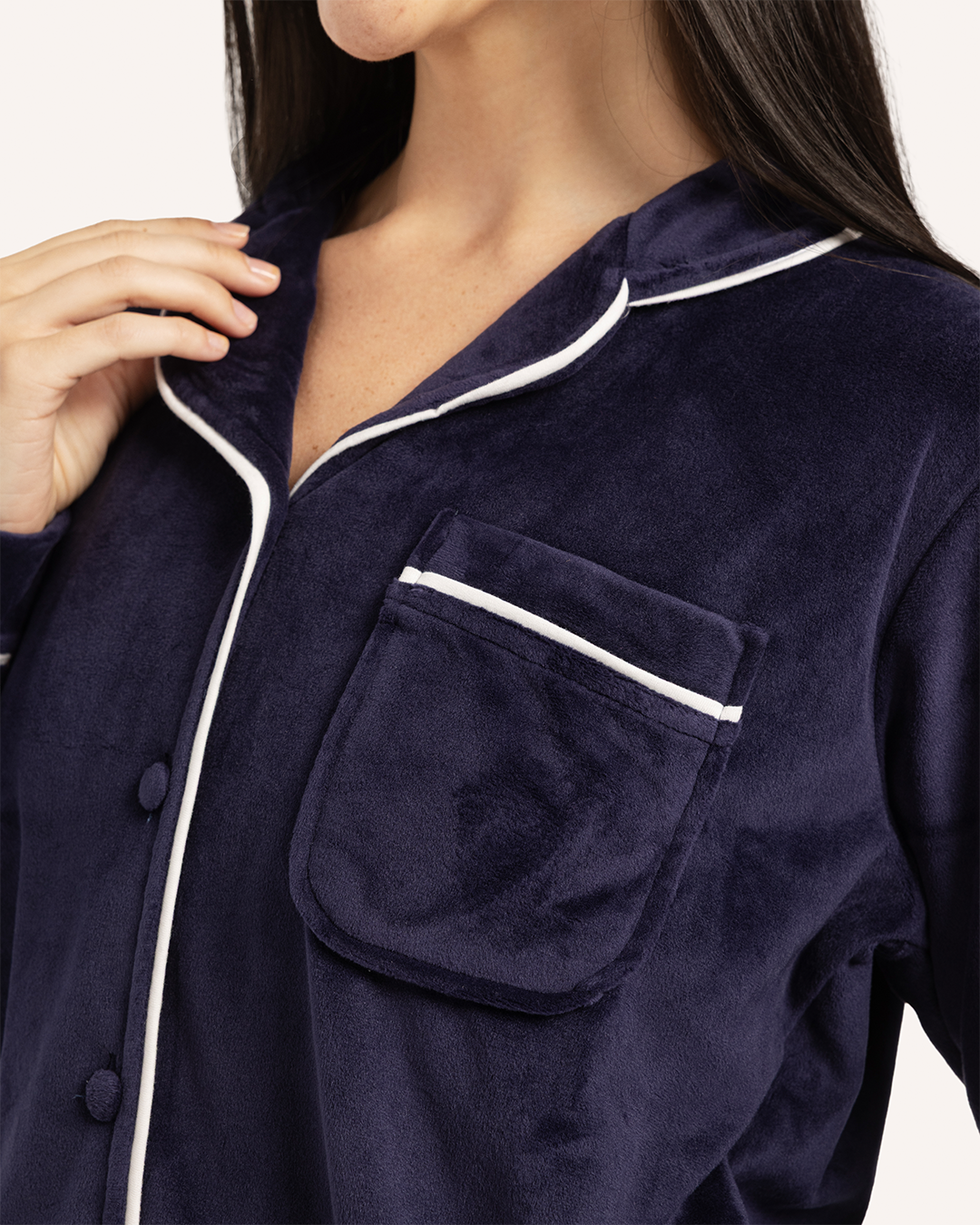 Plain classic women's pajamas