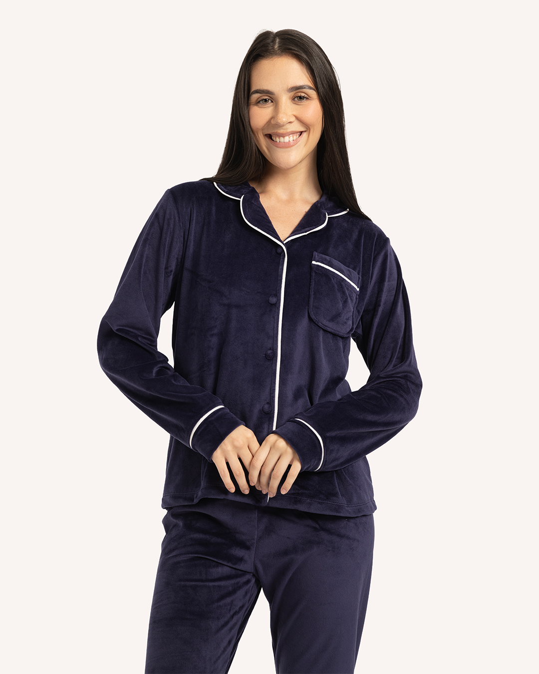 Plain classic women's pajamas