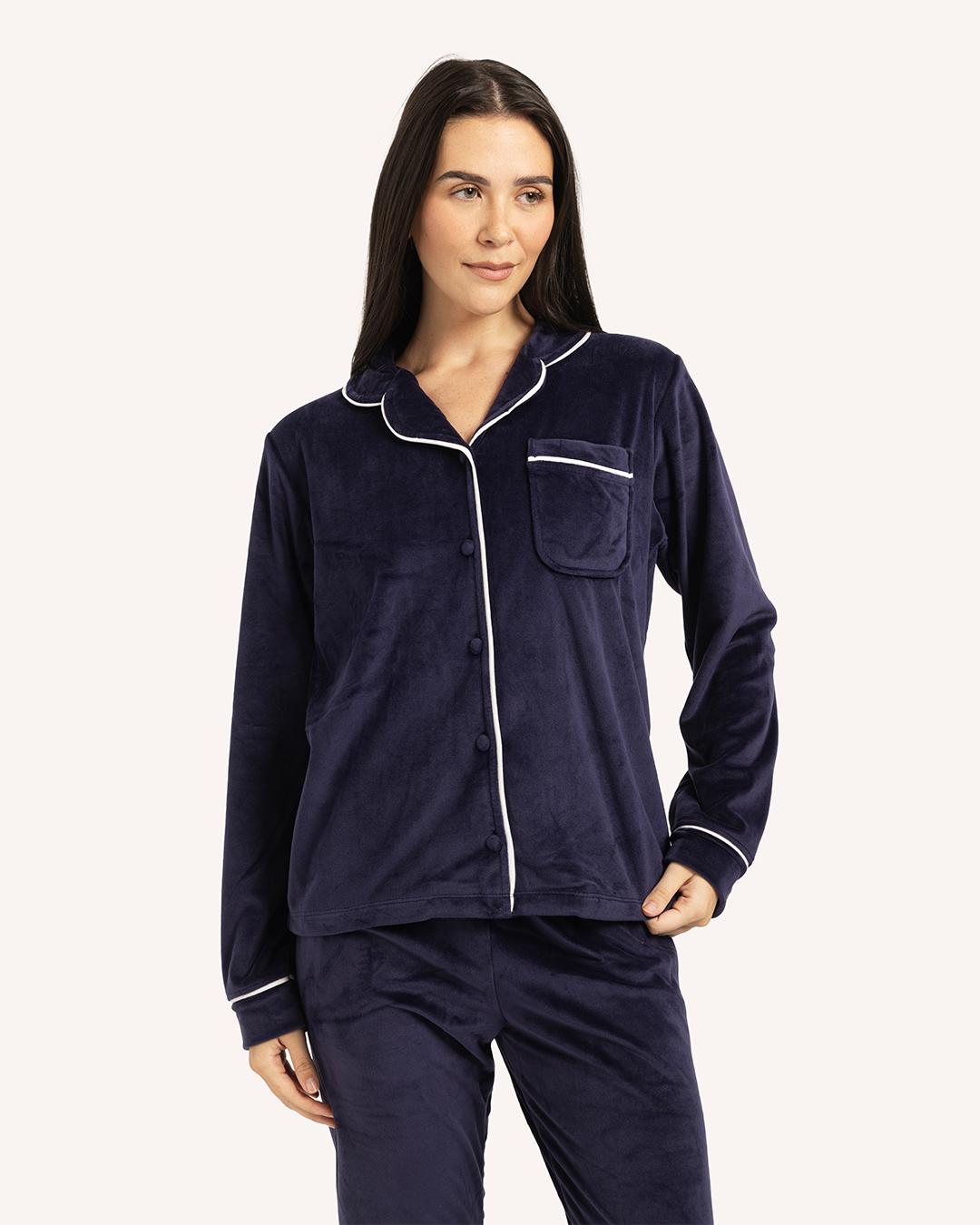Plain classic women's pajamas