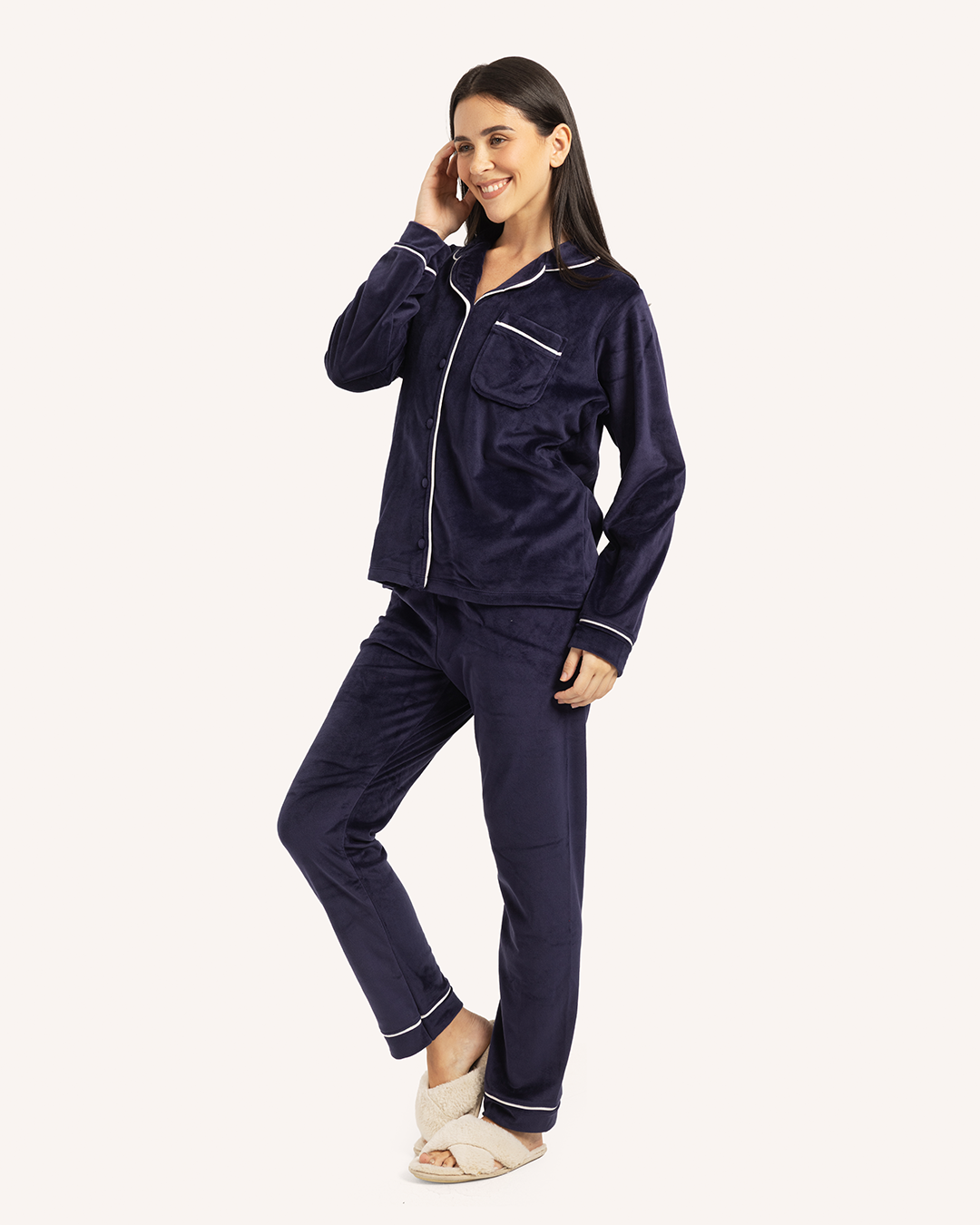 Plain classic women's pajamas