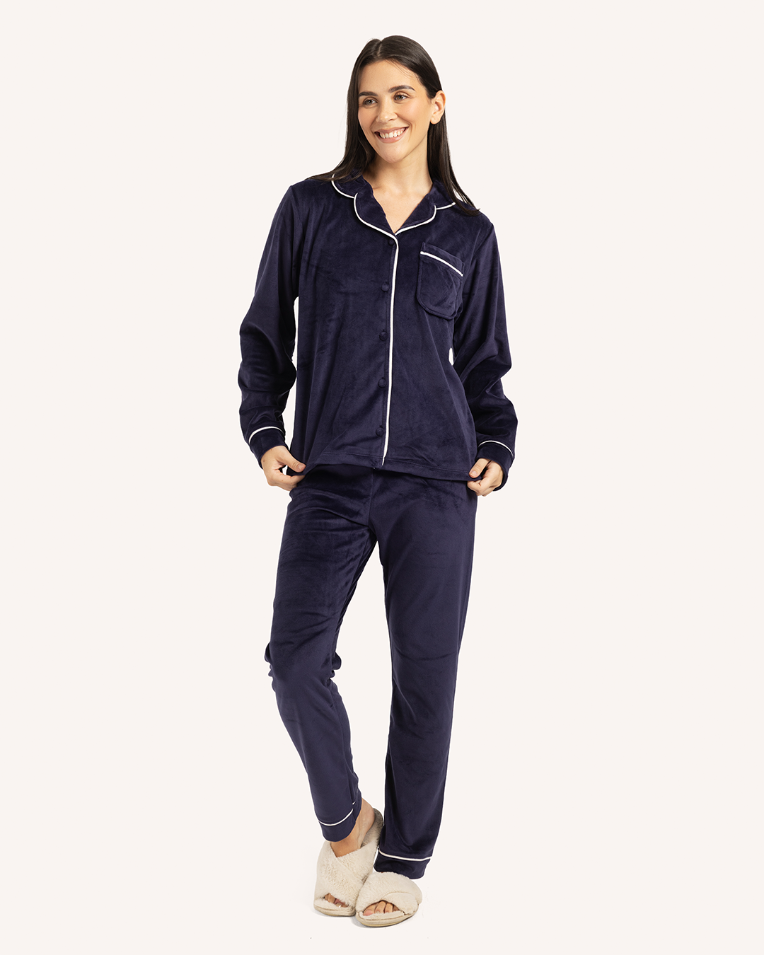 Plain classic women's pajamas