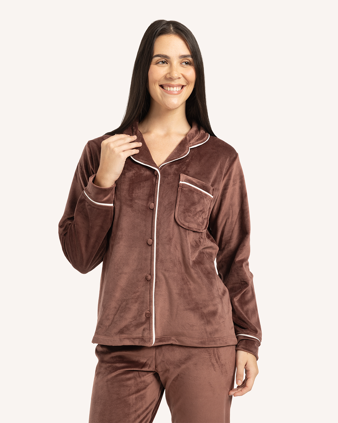 Plain classic women's pajamas