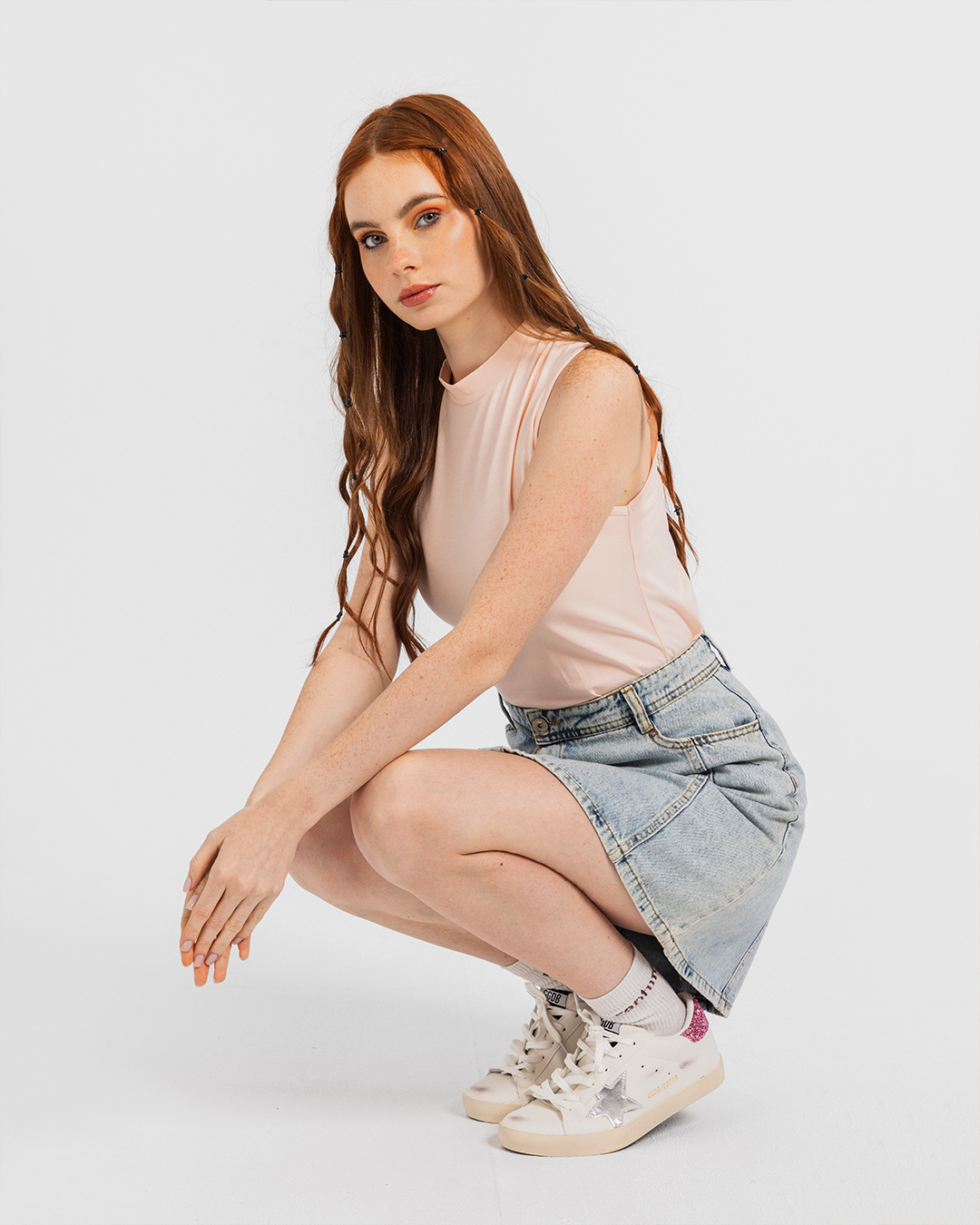 Women High Neck Undershirt توب حريمي رقبة عالية