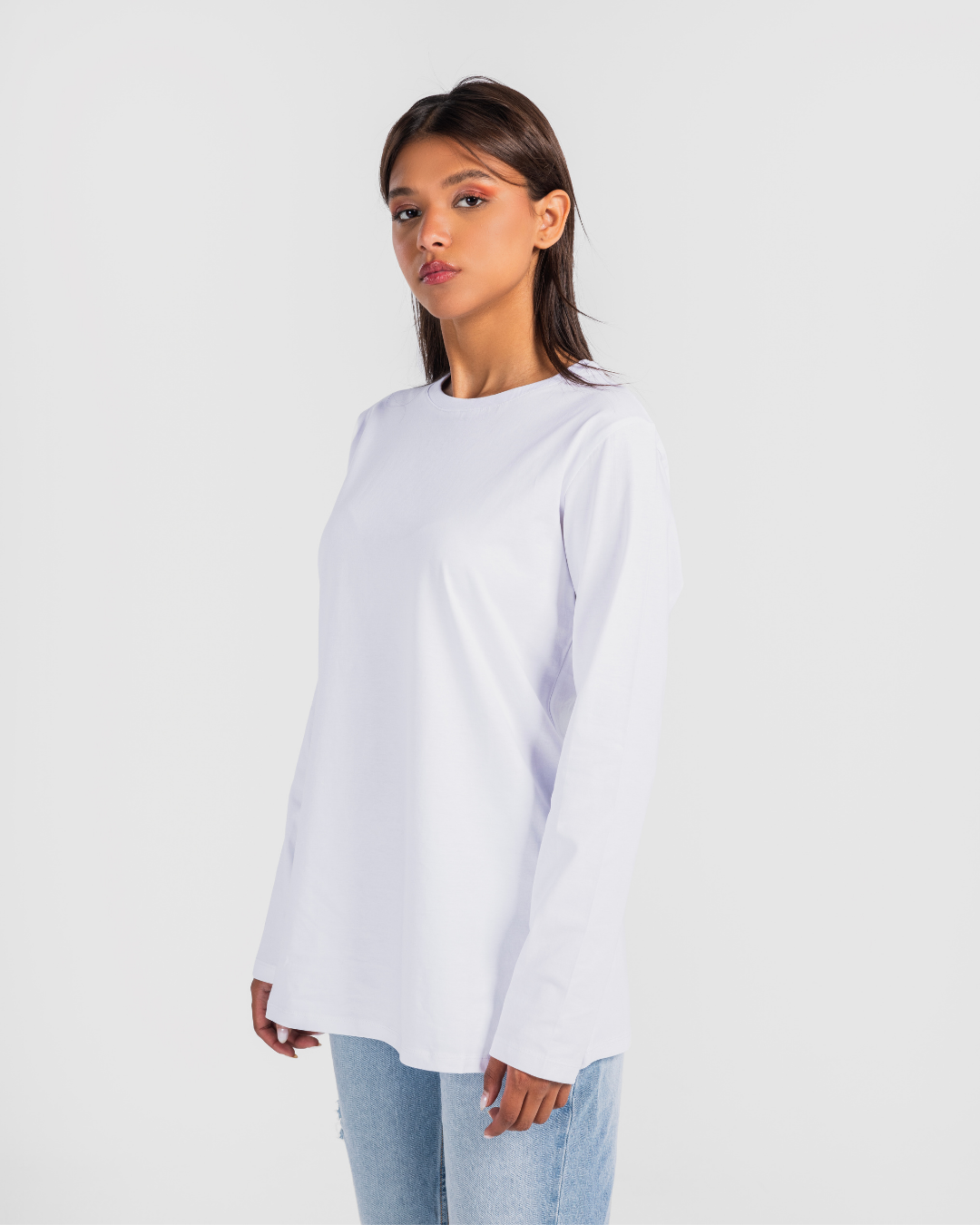 تي شيرت حريمي بكم ساده