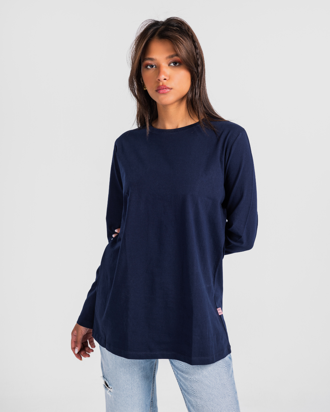 تي شيرت حريمي بكم ساده