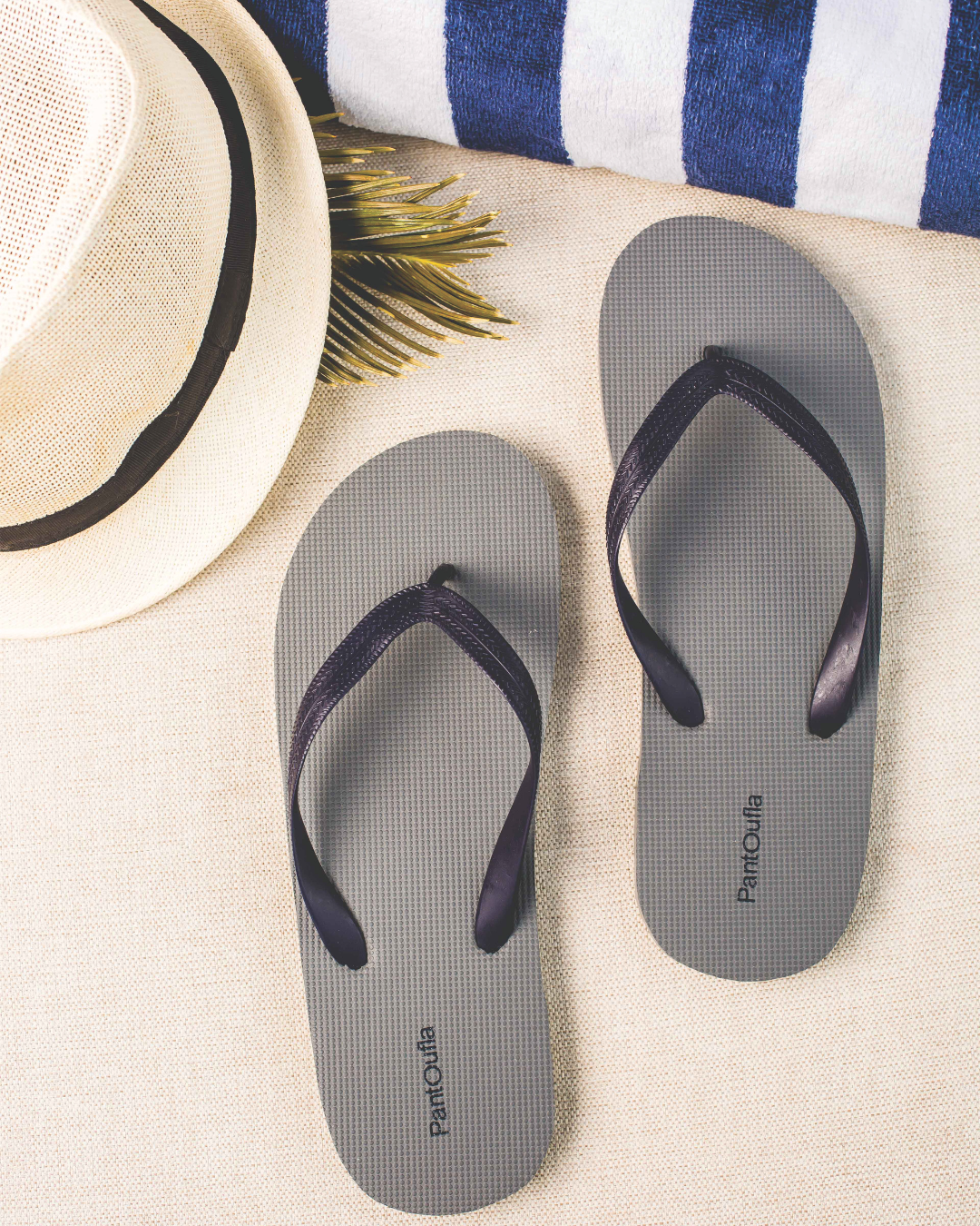 Slippers d'été des Hommes Gris