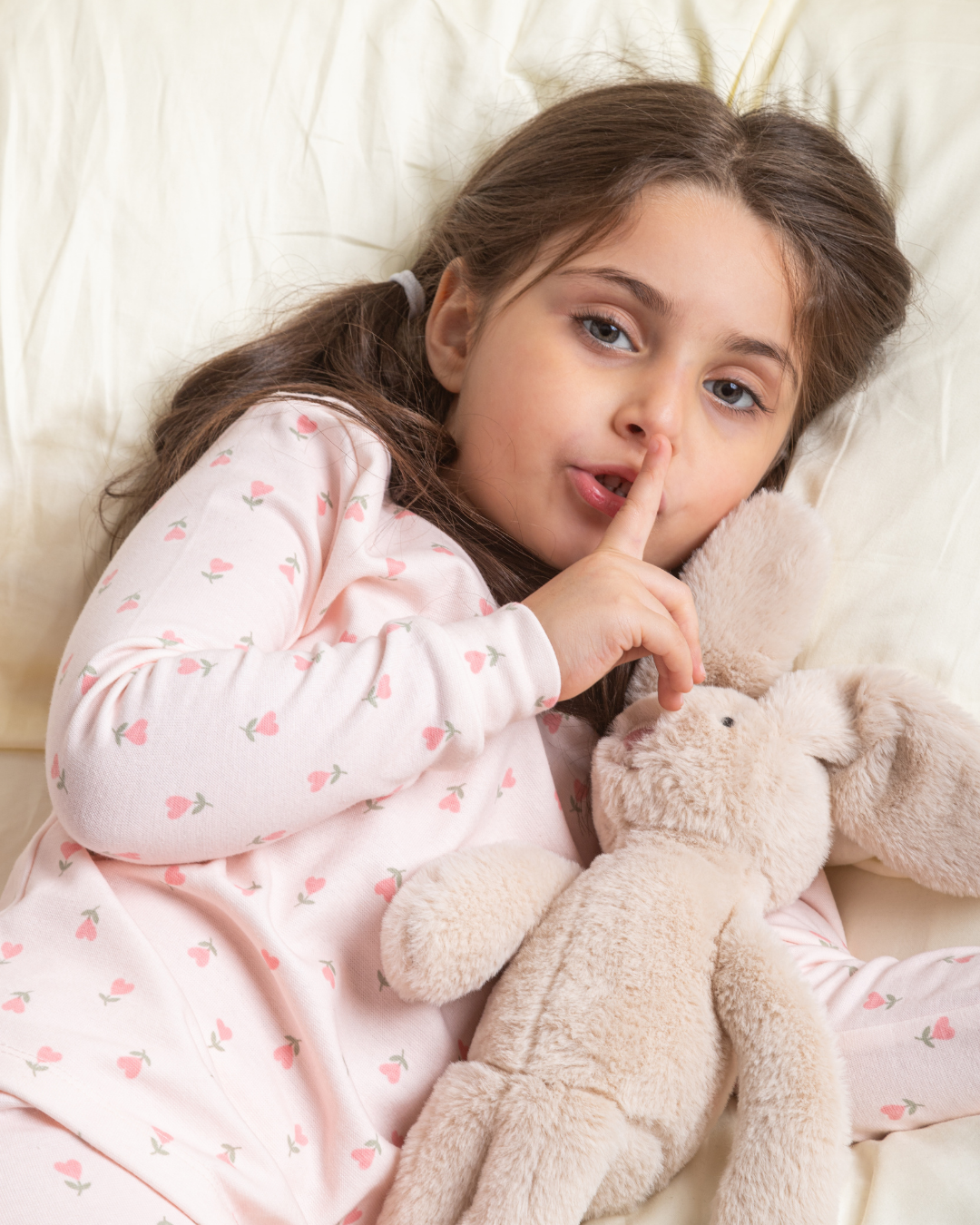 Girls' thermal Set heart roses Pattern