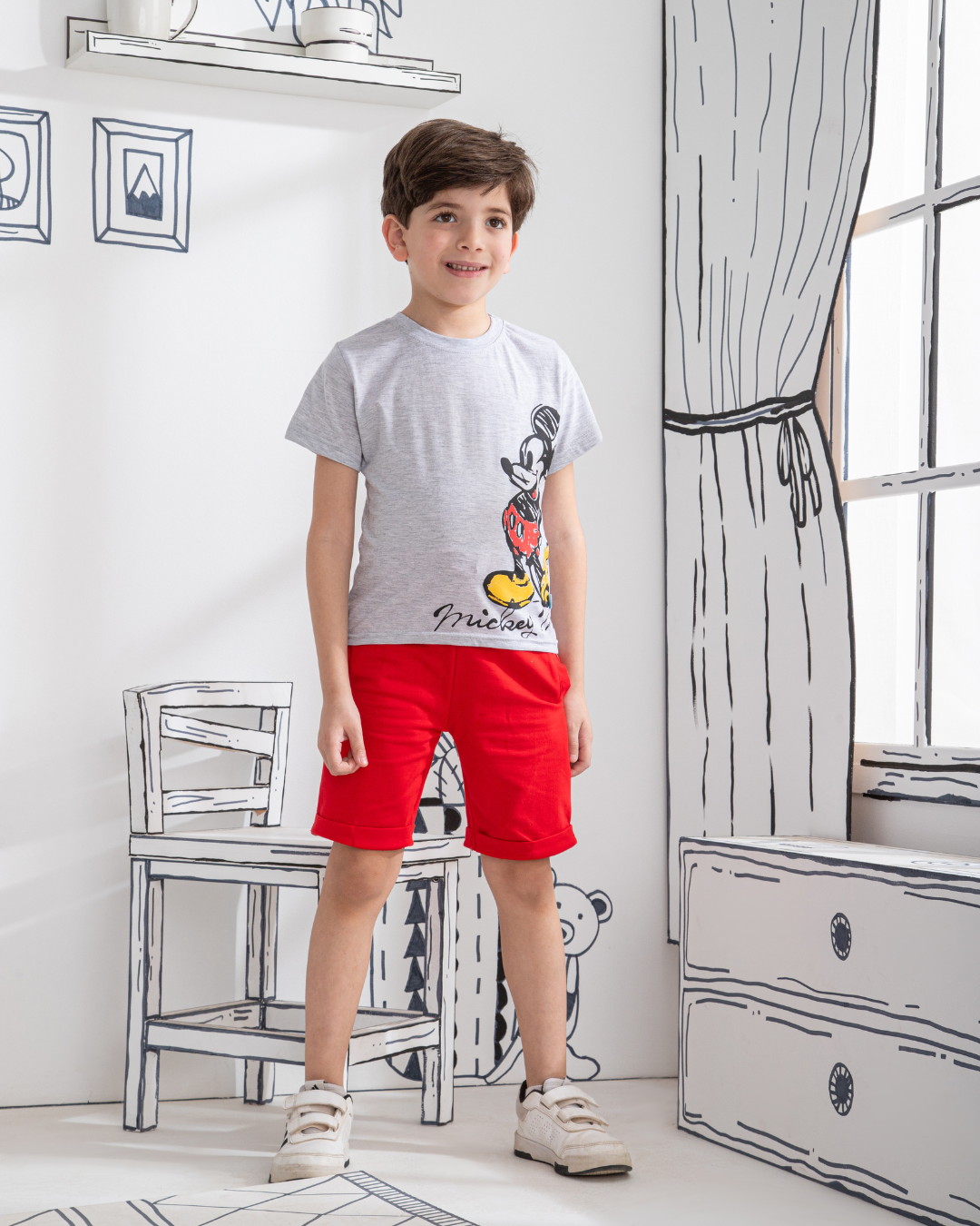 Mickey Mouse بيجاما أولادي نُص كُم