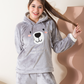 Dream Bear بيجاما بناتي بولار كُم طويل