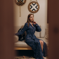 Women's robe, cool rotary shawl, long branches