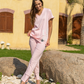 love embroidered women's pajamas