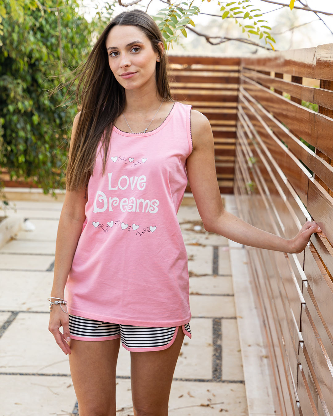 love dream women's pajama shorts printed