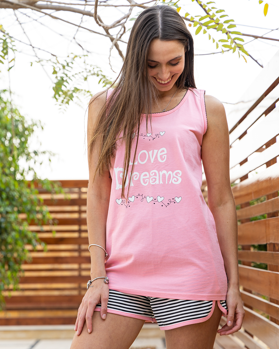 love dream women's pajama shorts printed