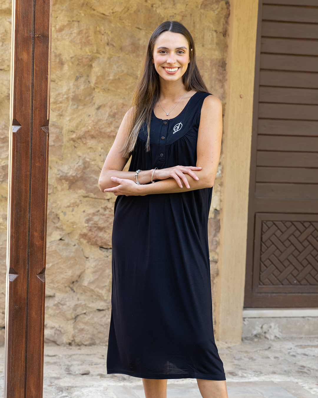 نايت شيرت حريمي كت سفره تطريز قصير