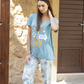 Women's pajamas, half sleeves, pentacore leaves