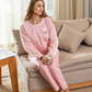 Rabbits Women's long pajamas with rabbit embroidery