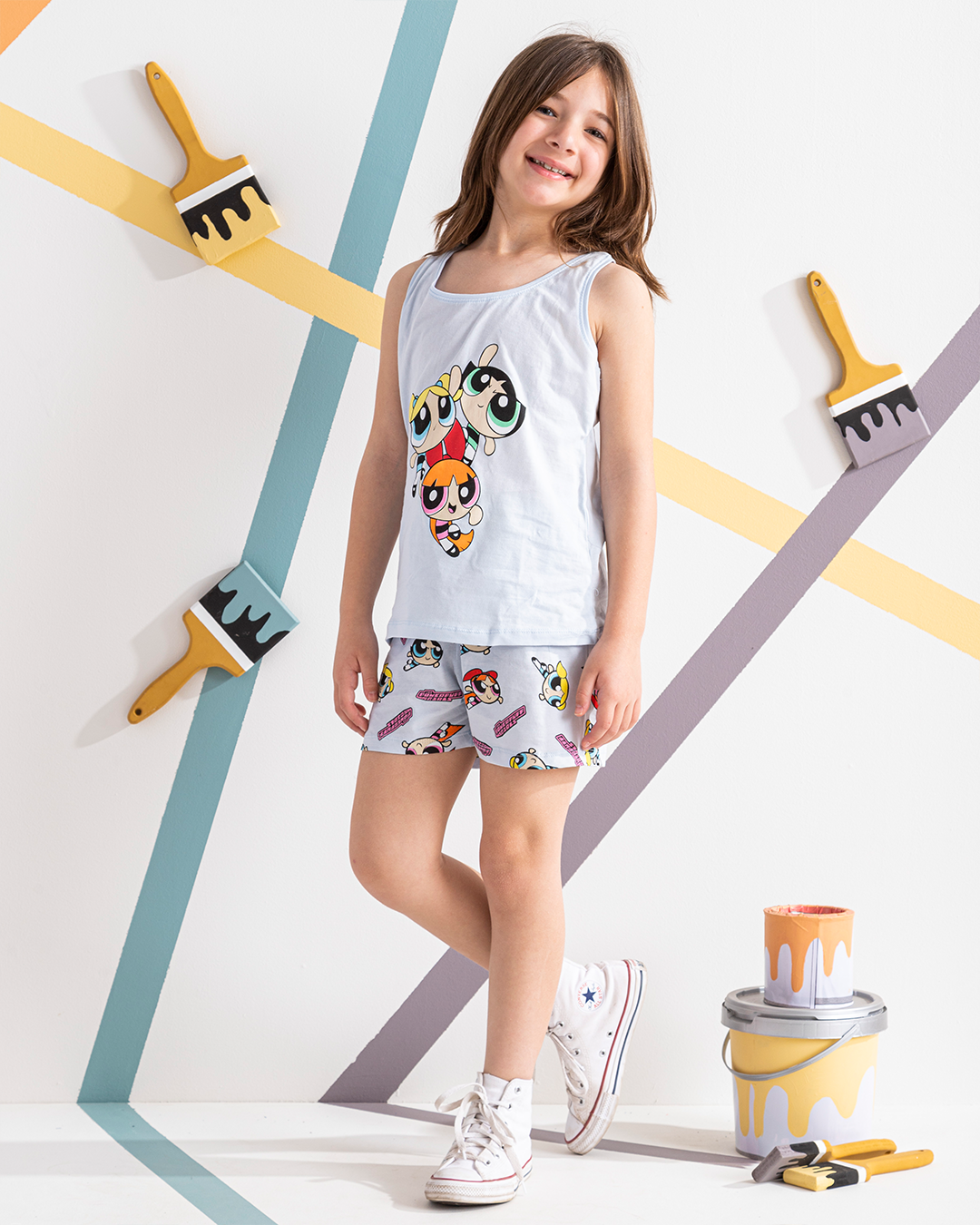 Power Puff girls' pajama shorts