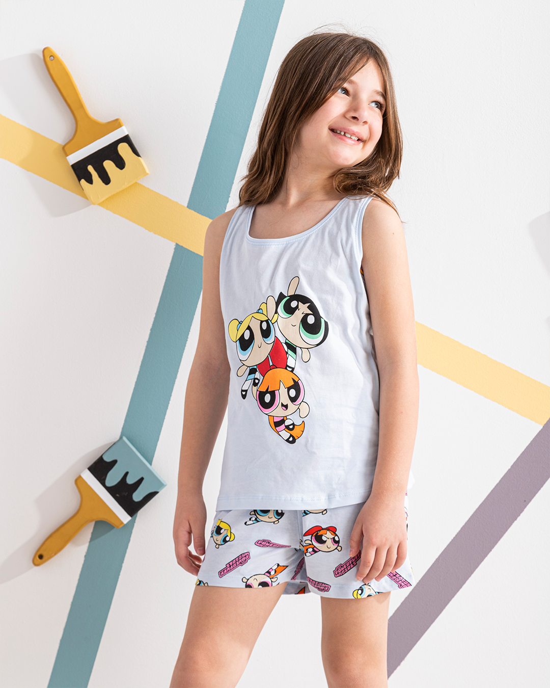 Power Puff girls' pajama shorts