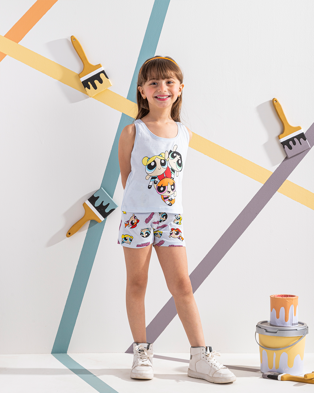 Power Puff بيجامه بناتي كت شورت