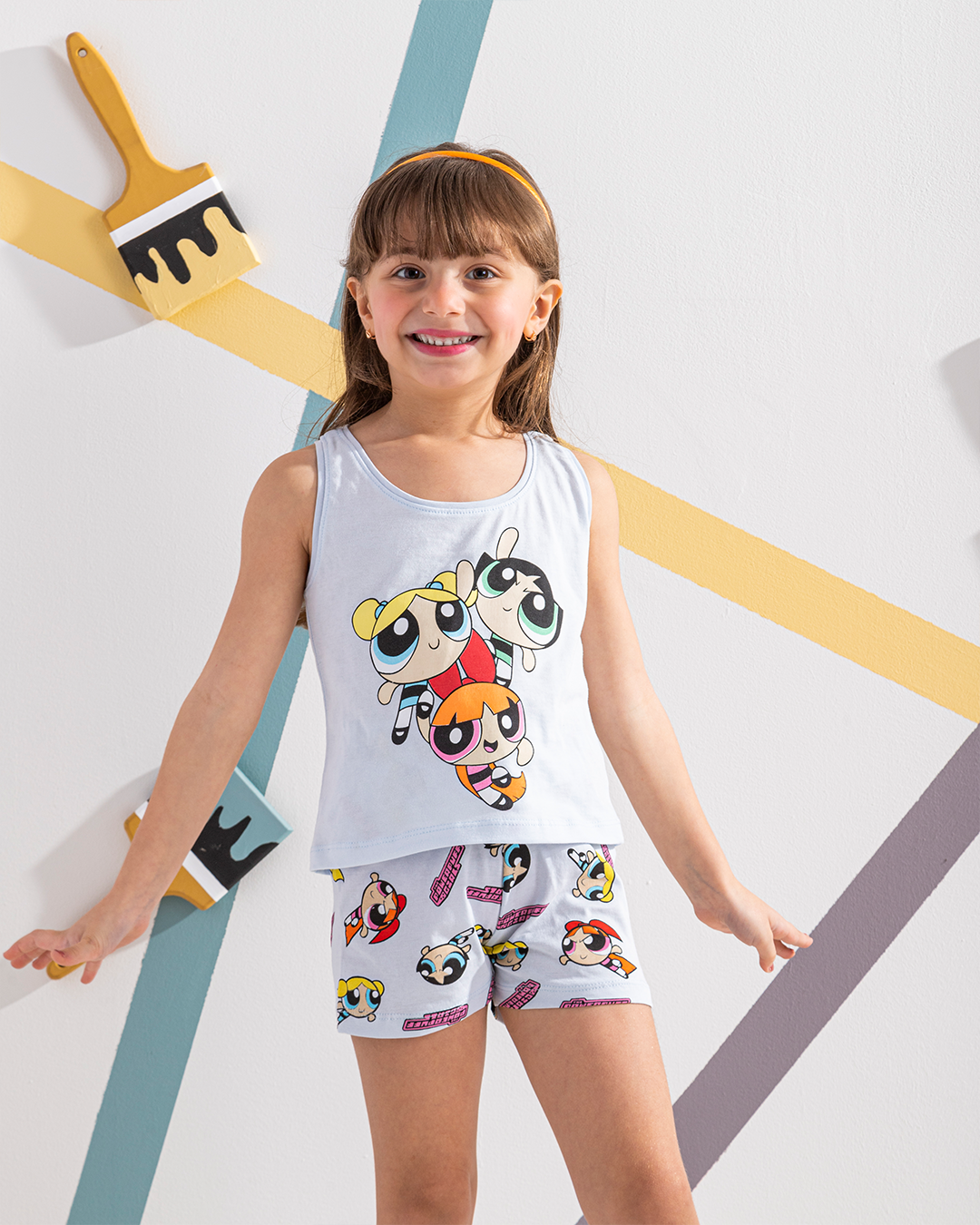 Power Puff بيجامه بناتي كت شورت