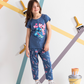 My girls' pajamas, half sleeves, pintacore stitch